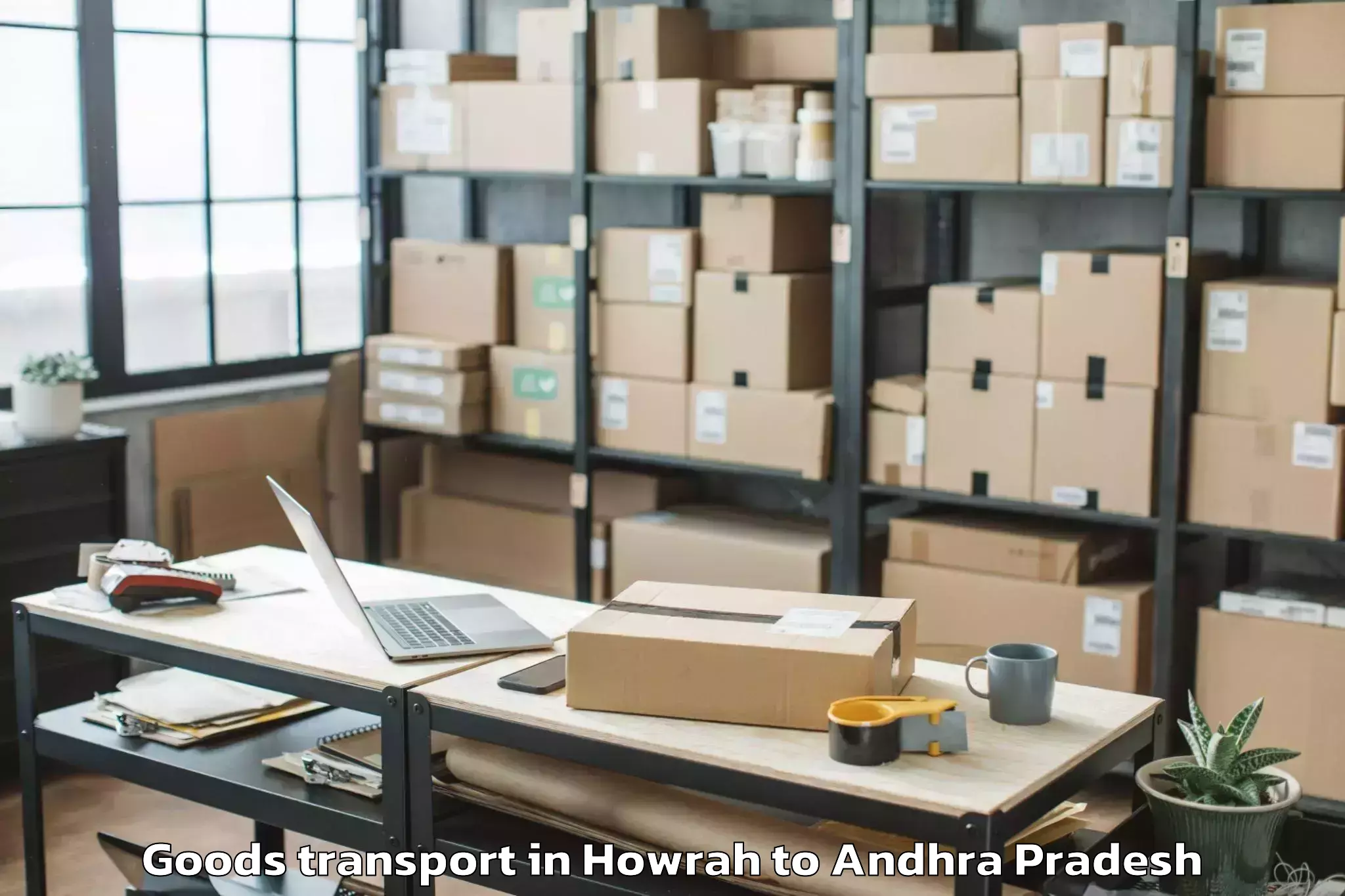 Book Howrah to Reddigudem Goods Transport Online